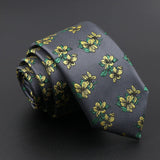 ZONFAZ 26 Styles Men's Jacquard Novelty Ties Skinny Floral Necktie