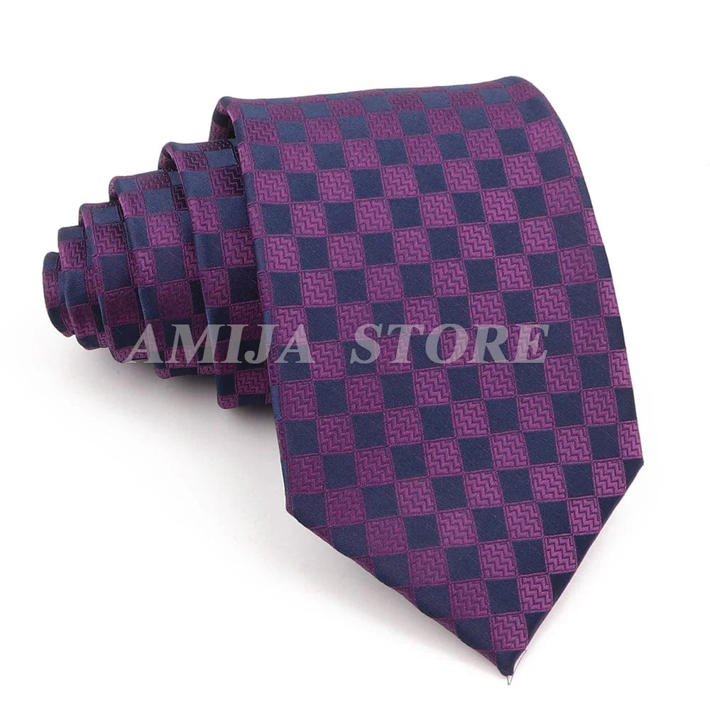 ZONFAZ 52 Styles Men's Fashion Silk Ties Floral Striped Plaid Print Jacquard Necktie