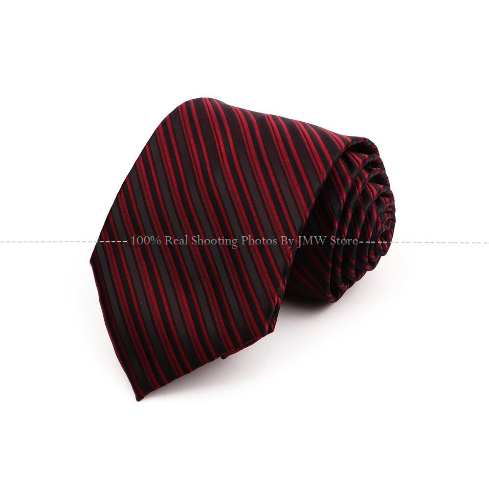 ZONFAZ 8cm Fashion Striped Necktie For Men Wedding Bussiness Tie