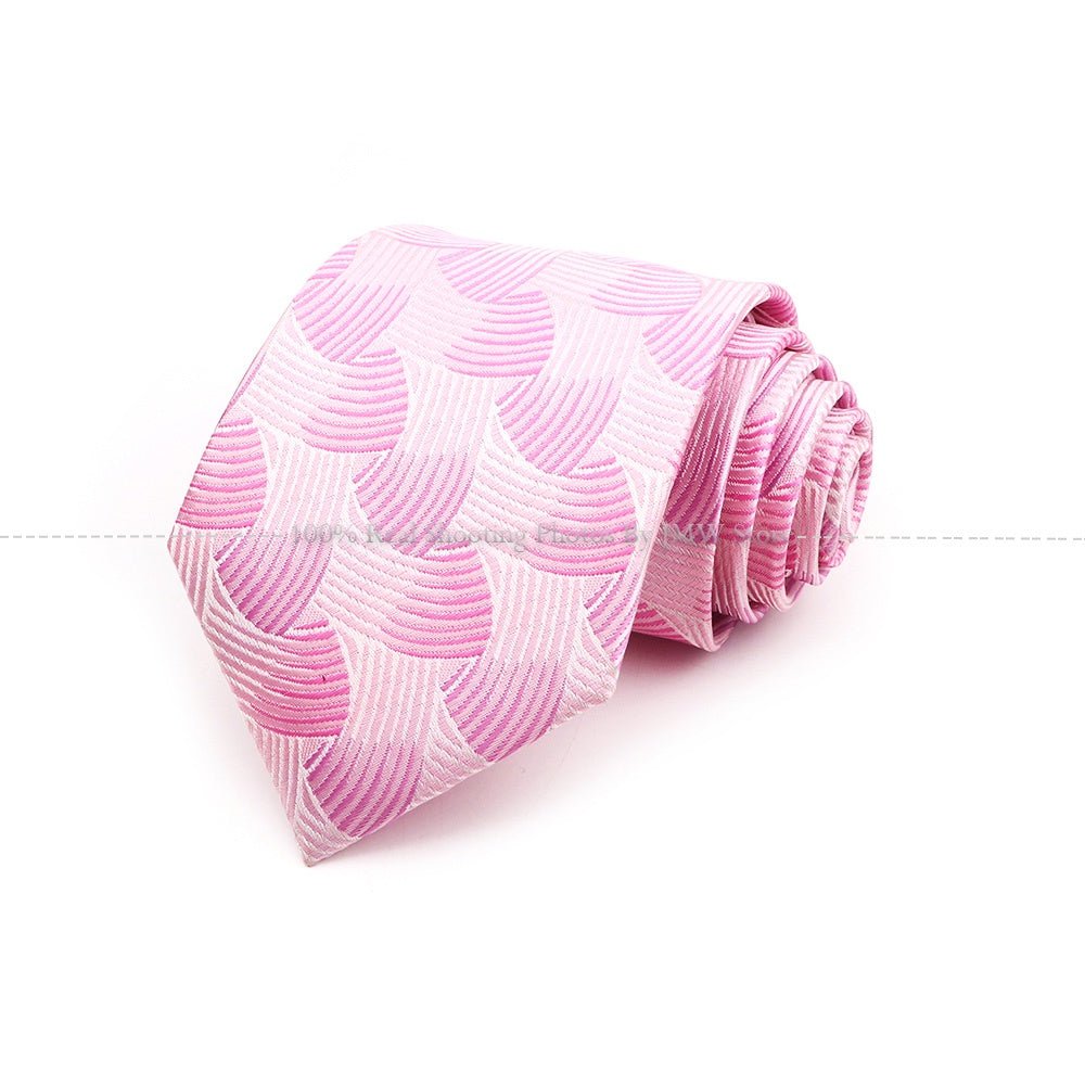 ZONFAZ 8cm Fashion Striped Necktie For Men Wedding Bussiness Tie