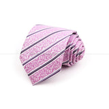 ZONFAZ 8cm Fashion Striped Necktie For Men Wedding Bussiness Tie