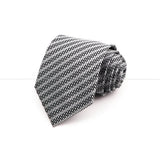 ZONFAZ 8cm Fashion Striped Necktie For Men Wedding Bussiness Tie