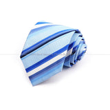 ZONFAZ 8cm Fashion Striped Necktie For Men Wedding Bussiness Tie