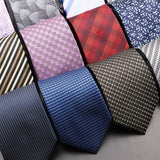 ZONFAZ 8cm Fashion Striped Necktie For Men Wedding Bussiness Tie