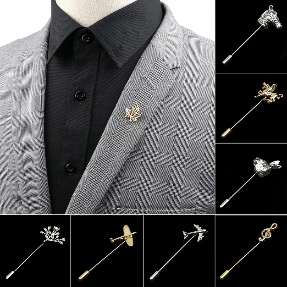 ZONFAZ Advanced Chic Brooches Novelty Shape Lapel Pins Shirt Suit Collar Pin Accessory