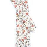 ZONFAZ Artificial Cotton Flower Ties Skinny Floral Necktie