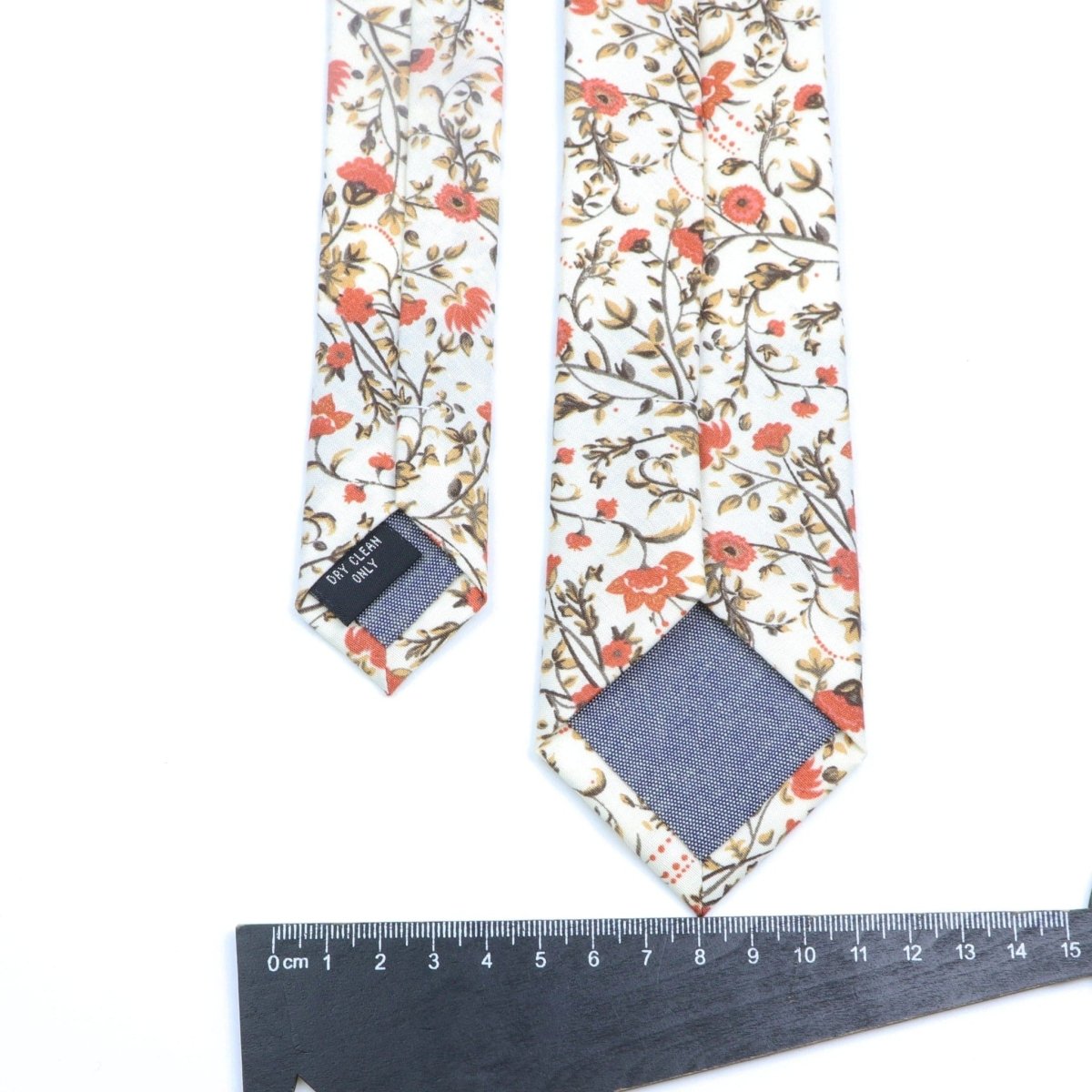 ZONFAZ Artificial Cotton Flower Ties Skinny Floral Necktie