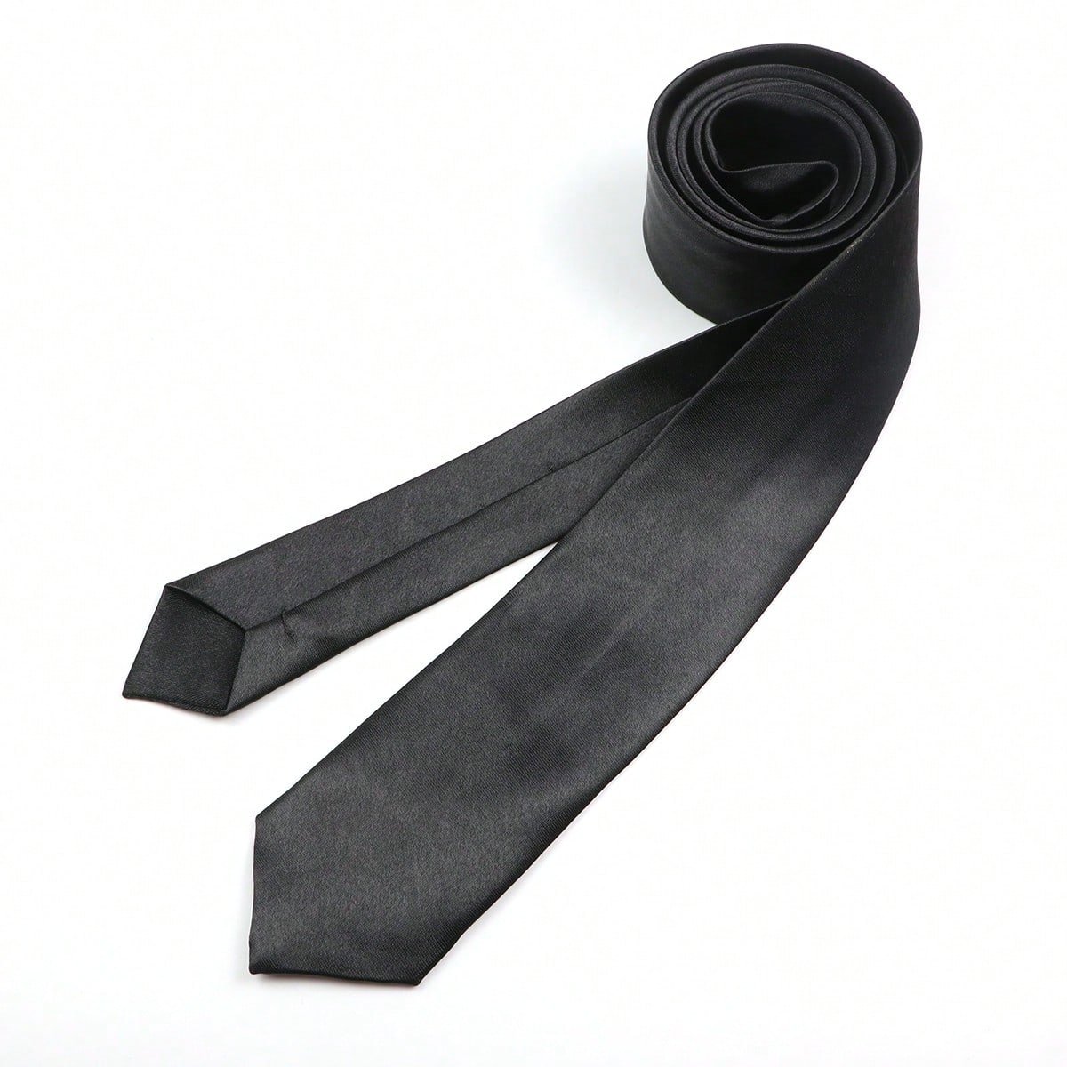 ZONFAZ Black Skinny Silk Polyester Tie 5cm Casual Formal Wedding Necktie