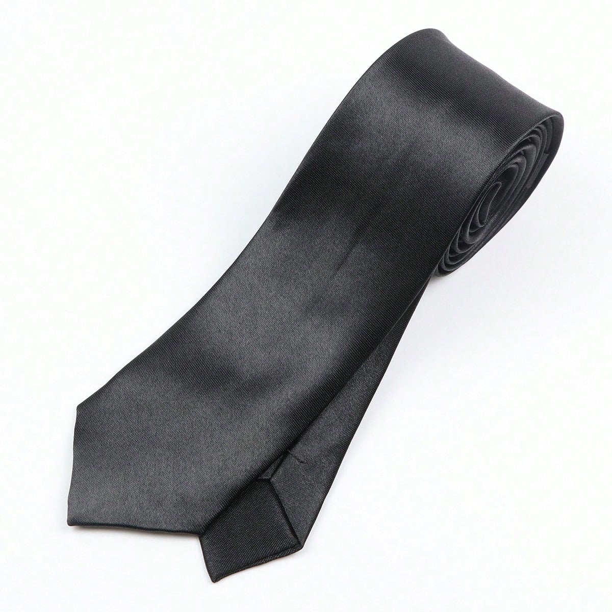 ZONFAZ Black Skinny Silk Polyester Tie 5cm Casual Formal Wedding Necktie