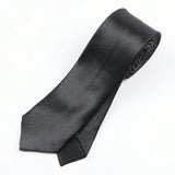 ZONFAZ Black Skinny Silk Polyester Tie 5cm Casual Formal Wedding Necktie