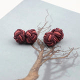 ZONFAZ Braided Handmade Cufflinks Mixed Colors DIY Elastic Rope Ball Cuff Links