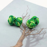 ZONFAZ Braided Handmade Cufflinks Mixed Colors DIY Elastic Rope Ball Cuff Links