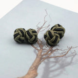 ZONFAZ Braided Handmade Cufflinks Mixed Colors DIY Elastic Rope Ball Cuff Links