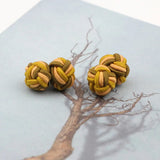 ZONFAZ Braided Handmade Cufflinks Mixed Colors DIY Elastic Rope Ball Cuff Links