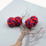 ZONFAZ Braided Handmade Cufflinks Mixed Colors DIY Elastic Rope Ball Cuff Links