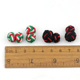 ZONFAZ Braided Handmade Cufflinks Mixed Colors DIY Elastic Rope Ball Cuff Links