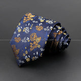 ZONFAZ Brown Classic Solid Striped Paisley Flower Neckties for Men