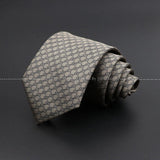 ZONFAZ Brown Classic Solid Striped Paisley Flower Neckties for Men