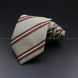 ZONFAZ Brown Classic Solid Striped Paisley Flower Neckties for Men