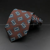 ZONFAZ Brown Classic Solid Striped Paisley Flower Neckties for Men