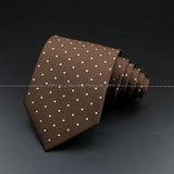 ZONFAZ Brown Classic Solid Striped Paisley Flower Neckties for Men