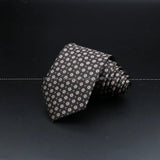 ZONFAZ Brown Classic Solid Striped Paisley Flower Neckties for Men