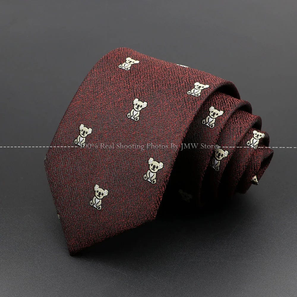 ZONFAZ Brown Classic Solid Striped Paisley Flower Neckties for Men