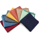 ZONFAZ Candy Color Soft Downy Suede Cotton Pocket Square