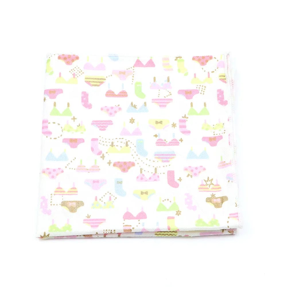 ZONFAZ Cartoon Cotton Handkerchief Cute Animal Fruit Pocket Square