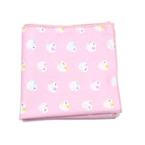 ZONFAZ Cartoon Cotton Handkerchief Cute Animal Fruit Pocket Square