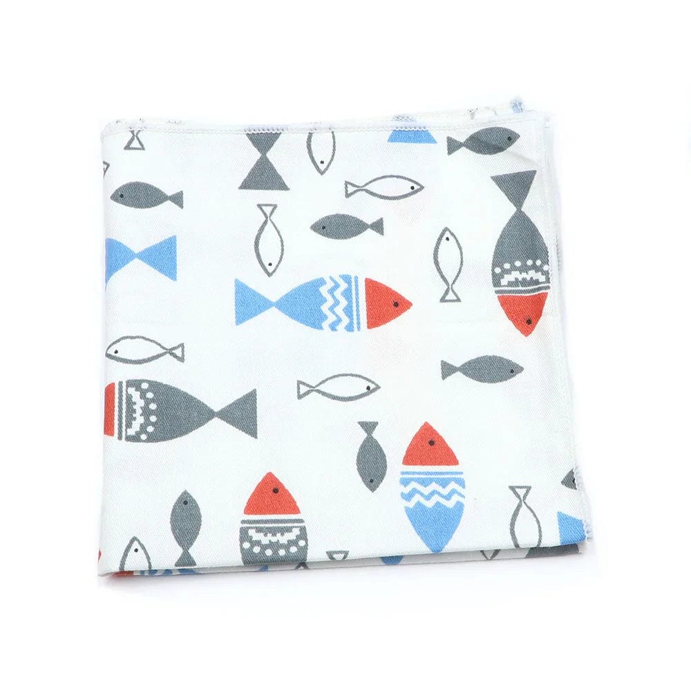 ZONFAZ Cartoon Cotton Handkerchief Cute Animal Fruit Pocket Square