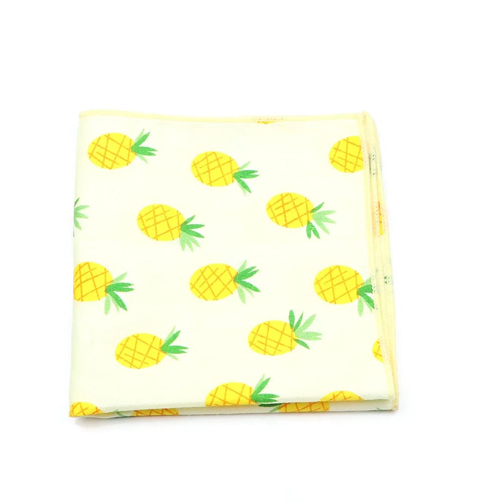 ZONFAZ Cartoon Cotton Handkerchief Cute Animal Fruit Pocket Square