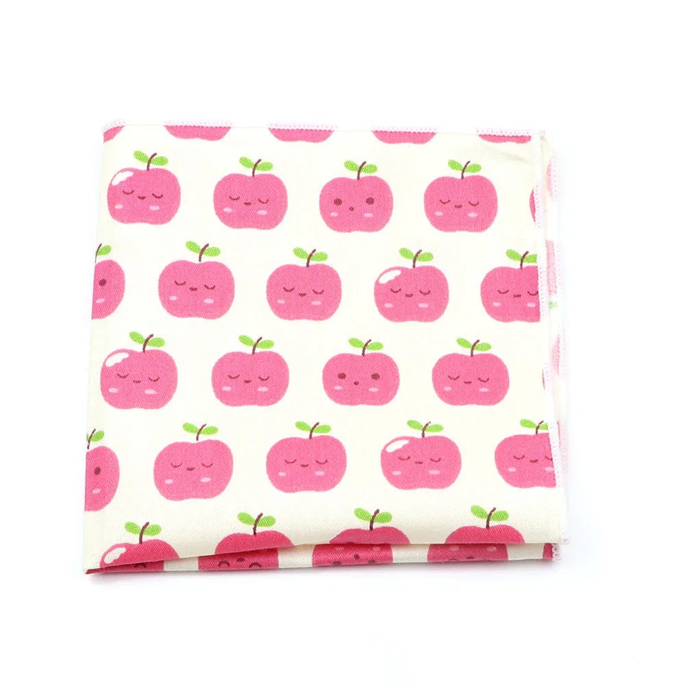 ZONFAZ Cartoon Cotton Handkerchief Cute Animal Fruit Pocket Square