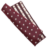 ZONFAZ Cartoon Dinosaur Skinny Silk Tie Pocket Square Set