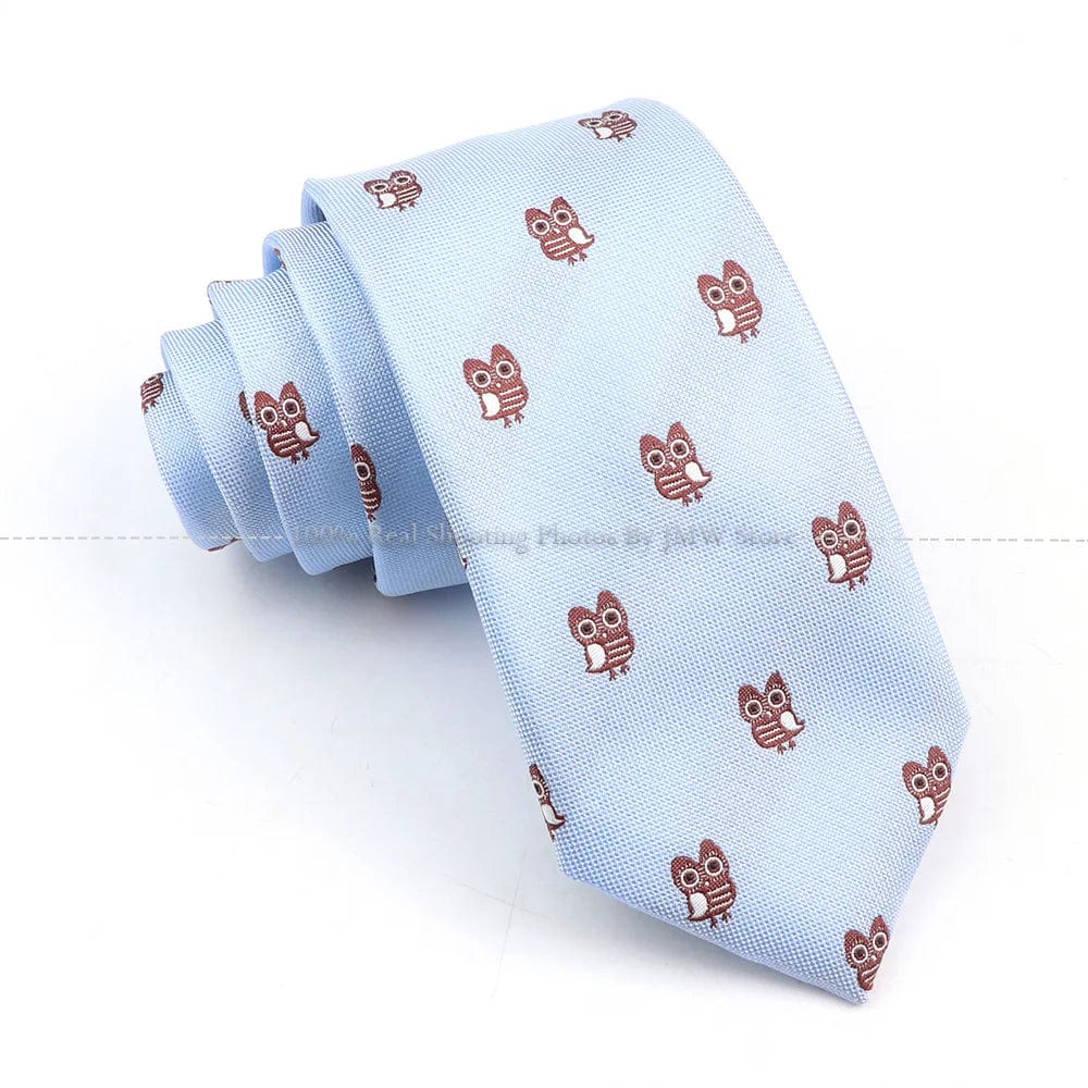 ZONFAZ Casual Cartoon Cute Ties For Men Skinny Fashion Necktie