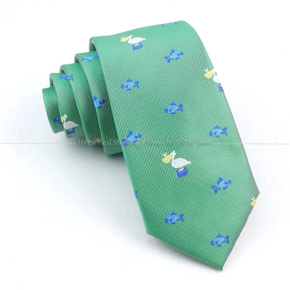 ZONFAZ Casual Cartoon Cute Ties For Men Skinny Fashion Necktie