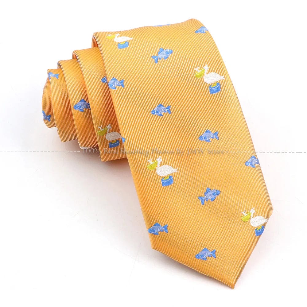 ZONFAZ Casual Cartoon Cute Ties For Men Skinny Fashion Necktie