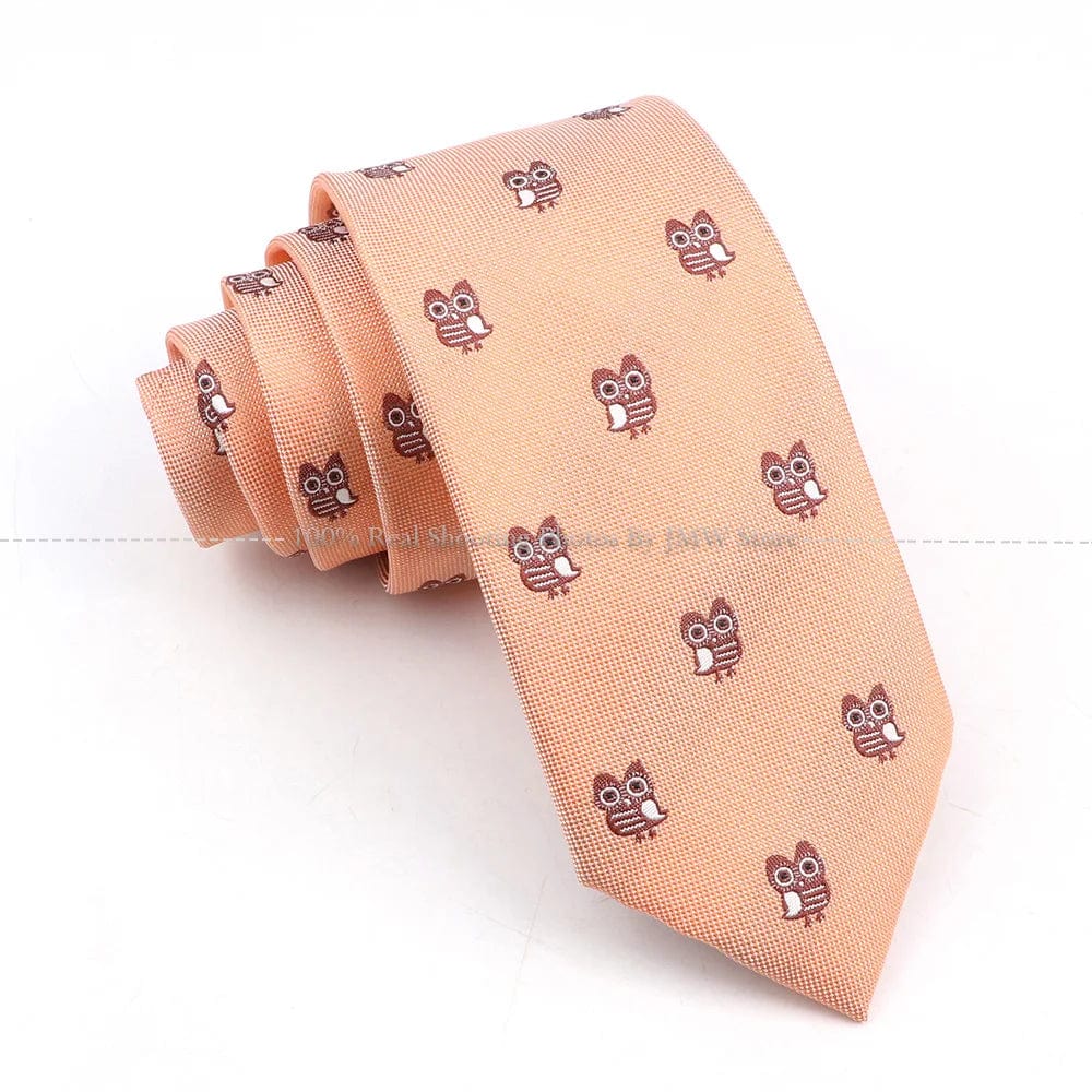 ZONFAZ Casual Cartoon Cute Ties For Men Skinny Fashion Necktie