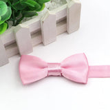 ZONFAZ Children Adjustable Soild Color Wedding Bow Tie