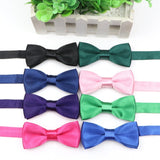 ZONFAZ Children Adjustable Soild Color Wedding Bow Tie