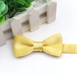 ZONFAZ Children Adjustable Soild Color Wedding Bow Tie