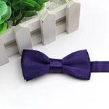 ZONFAZ Children Adjustable Soild Color Wedding Bow Tie