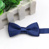 ZONFAZ Children Adjustable Soild Color Wedding Bow Tie