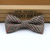 ZONFAZ Children Wool Bow Tie Boys Warm Striped Bowtie