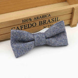 ZONFAZ Children Wool Bow Tie Boys Warm Striped Bowtie