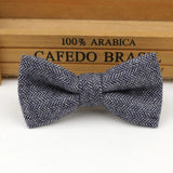 ZONFAZ Children Wool Bow Tie Boys Warm Striped Bowtie