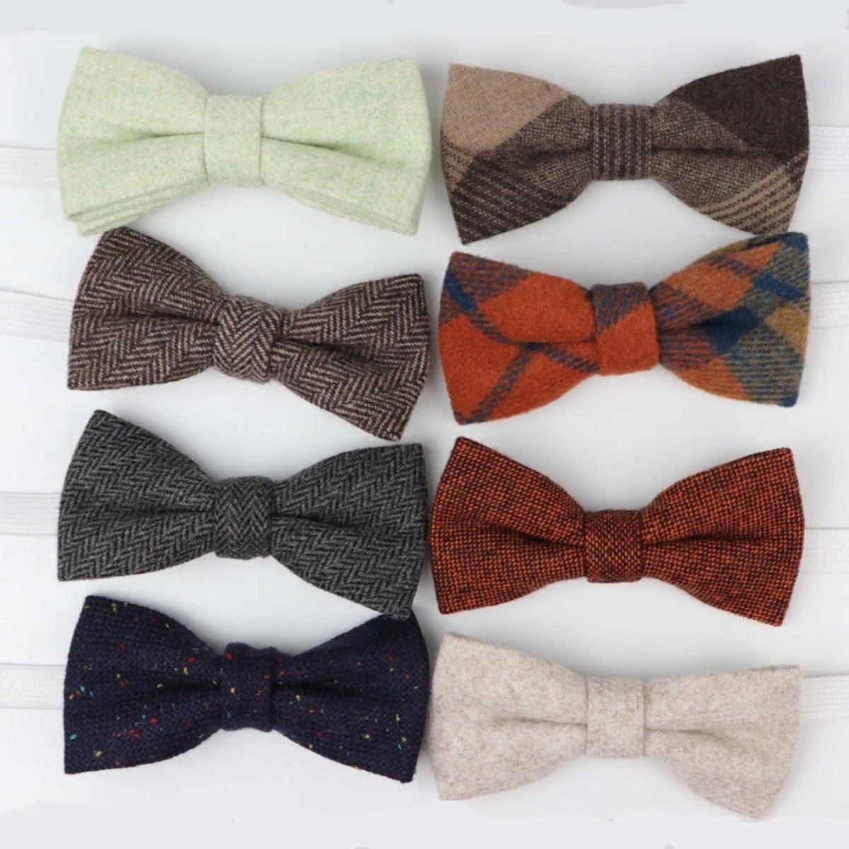 ZONFAZ Children Wool Bow Tie Boys Warm Striped Bowtie