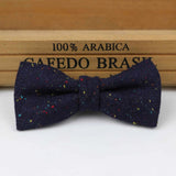 ZONFAZ Children Wool Bow Tie Boys Warm Striped Bowtie