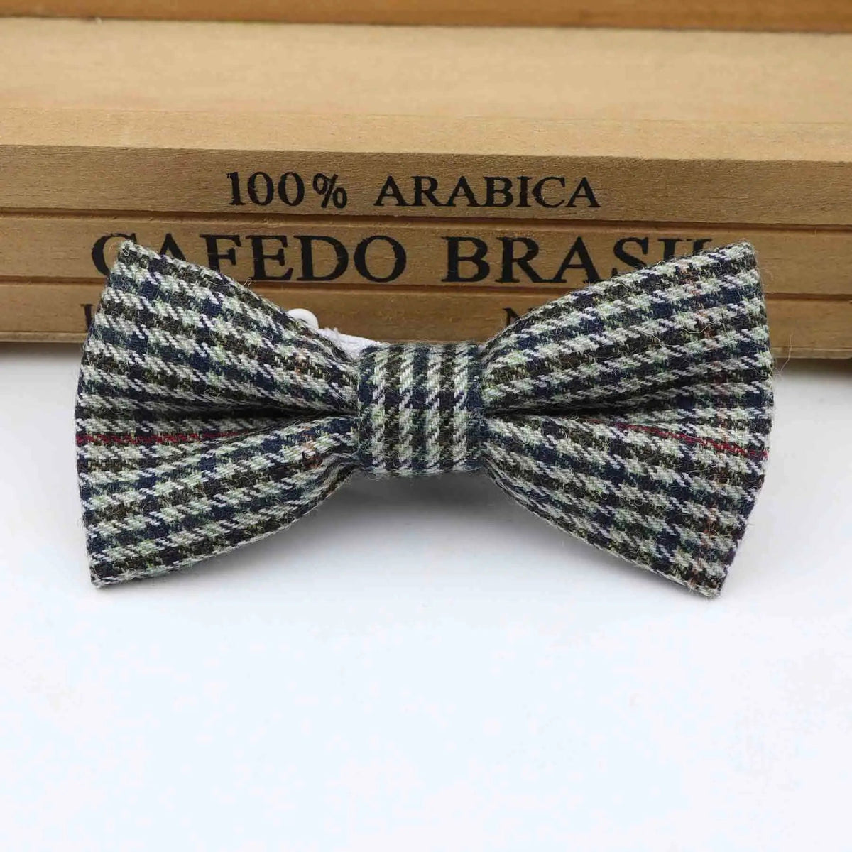 ZONFAZ Children Wool Bow Tie Boys Warm Striped Bowtie