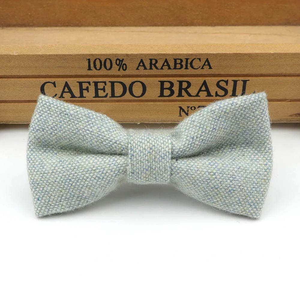 ZONFAZ Children Wool Bow Tie Boys Warm Striped Bowtie